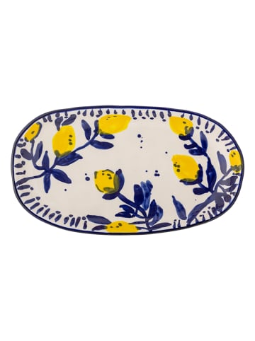 Servierplatte "Maxima" in Blau/ Gelb - (L)29 x (B)16,5 cm