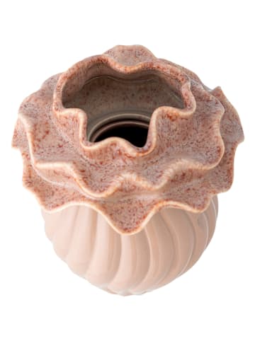 Vaas "Petalia" lichtroze - (H)17 x Ø 15,5 cm