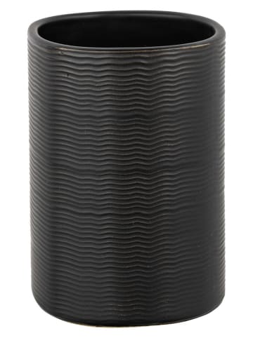 Zahnputzbecher ''Zena'' in Schwarz - (H)11 x Ø 7,5 cm