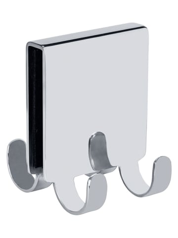 Doppel-Duschhaken "Brola" in Silber - (B)6,5 x (H)7 x (T)5,5 cm