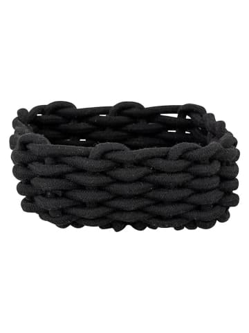 Badkorb "Melara" in Schwarz - (B)21,5 x (H)7,5 x (T)21,5 cm