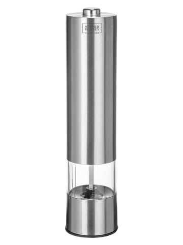 Elektrische Salz- & Pfeffermühle "Mikela" in Silber - (H)23 x Ø 5 cm