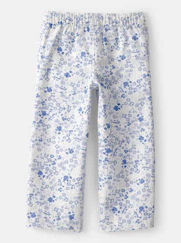 Broek wit/blauw
