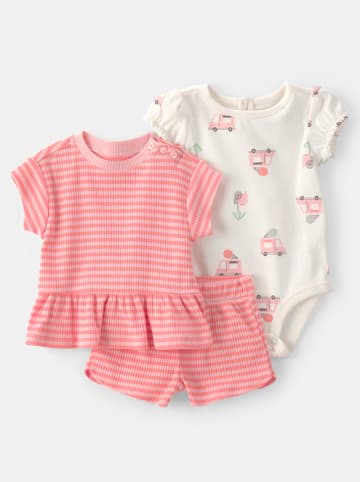 3-delige  outfit lichtroze/crème