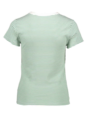 Shirt in Grün/ Weiß