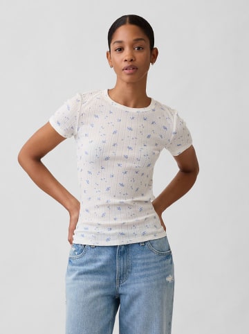 Shirt crème/lichtblauw