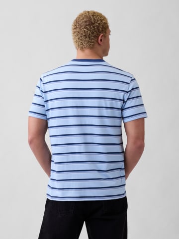 Shirt in Hellblau/ Dunkelblau