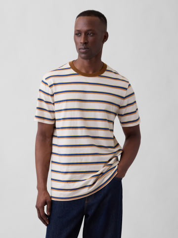 Shirt in Creme/ Hellbraun