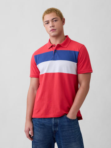 Poloshirt rood/blauw