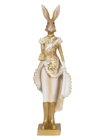 Decofiguur ''Konijntje'' goudkleurig - (B)11 x (H)33 x (D)8 cm