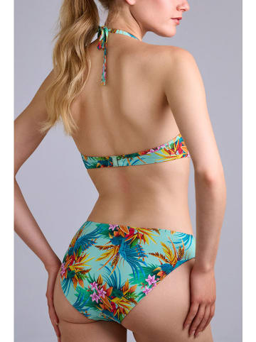 Figi bikini w kolorze błękitnym ze wzorem