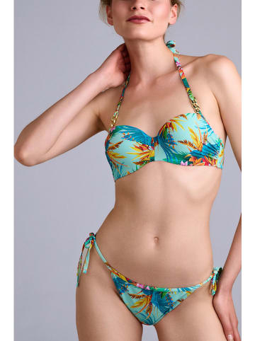 Figi bikini w kolorze błękitnym ze wzorem