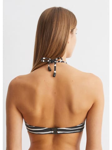 Bikini-Oberteil in Weiß/ Schwarz