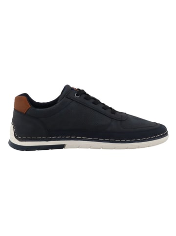 Sneakers in Dunkelblau/ Hellbraun