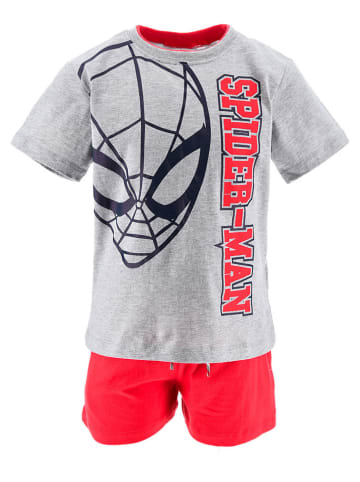 2tlg. Outfit "Spiderman" in Grau/ Rot