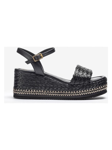 Sleehaksandalen zwart
