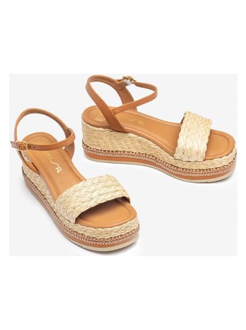 Sleehaksandalen lichtbruin/beige