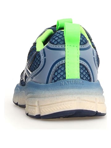 Leren sneakers "Singery" lichtblauw/zilverkleurig