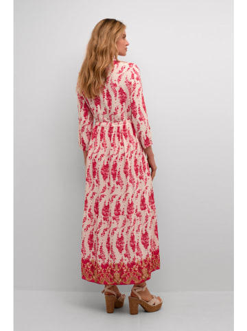 Kleid in Creme/ Pink