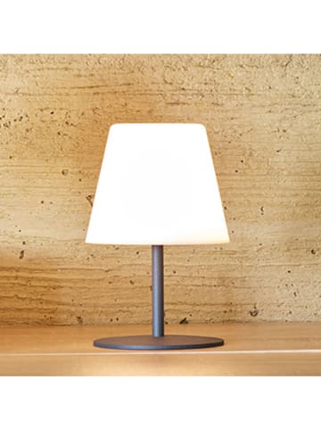 Lampa stołowa LED "Twins" w kolorze szaro-białym - wys. 16 x Ø 10 cm