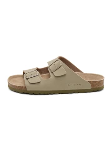 Pantoletten in Khaki