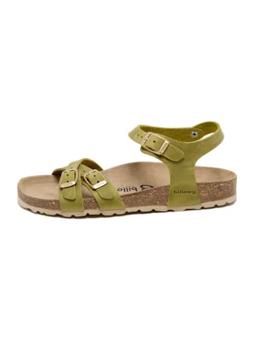 Leder-Sandalen in Grün