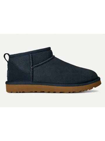 Leder-Ankle-Boots "Classic Ultra Mini" in Dunkelblau
