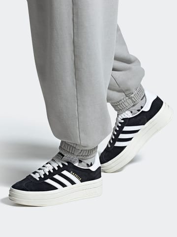 Leren sneakers "Gazelle Bold" zwart