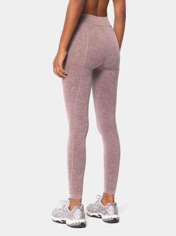 Legginsy sportowe "Marble Story" w kolorze jasnoróżowym