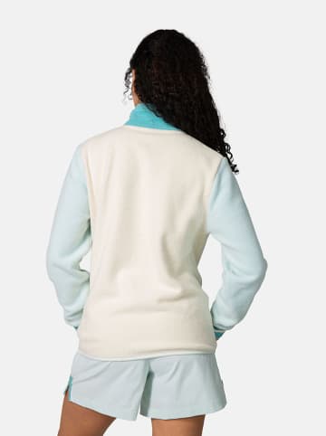 Fleecejacke "Rothe" in Türkis/ Creme