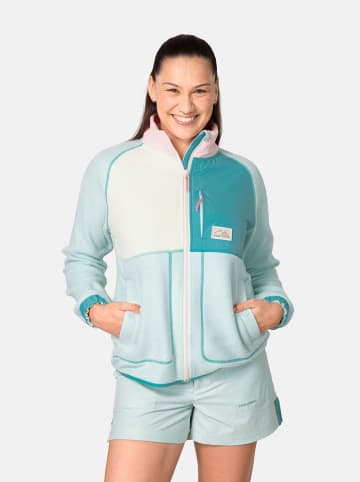 Fleece vest "Emma" lichtroze/turquoise