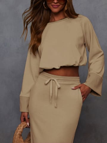 2-delige outfit beige