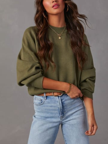 Sweter w kolorze khaki