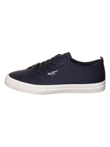 Sneakersy "Basic" w kolorze granatowym