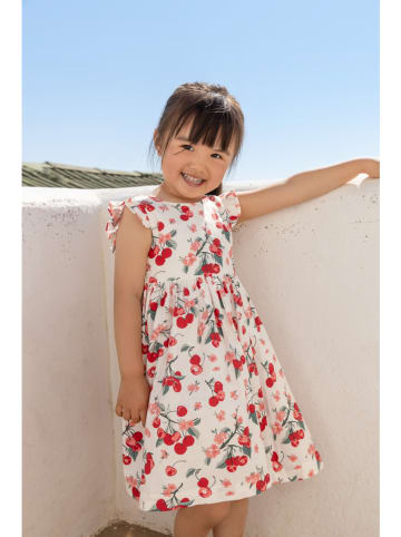 Kleid in Weiß/ Rot