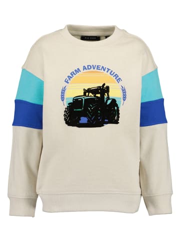 Sweatshirt crème/blauw