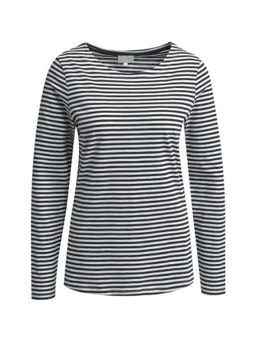 Longsleeve in Schwarz/ Weiß