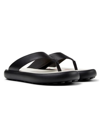 Leren teenslippers "Pelotas Flota" zwart