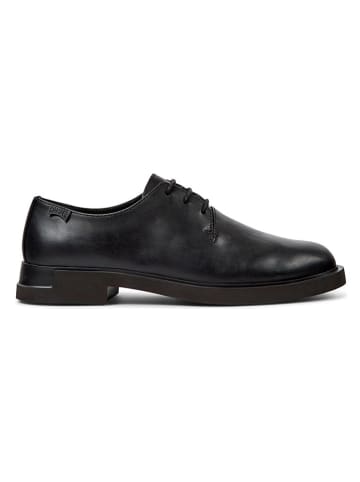 Leder-Schnürschuhe "Iman" in Schwarz