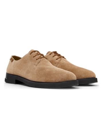 Leder-Schnürschuhe "Iman" in Hellbraun