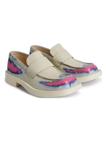 Leder-Mokassins "1978" in Creme