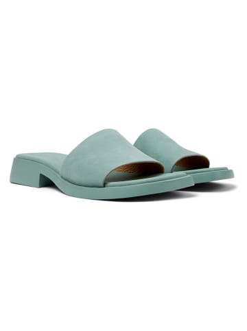 Leren slippers "Dana" turquoise