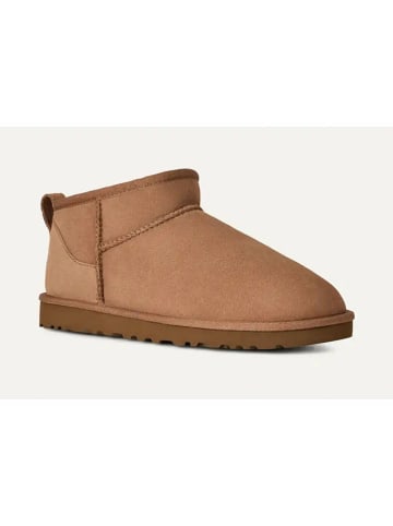 Leren enkelboots "Classic Ultra Mini" lichtbruin