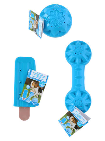 3er-Set: Kühlendes Hundespielzeuge in Blau - Ø 8 cm (Überraschungsprodukt)