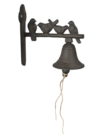 Ogrodowa dekoracja ścienna "Bell" w kolorze brązowym - 20 x 18 x 10 cm
