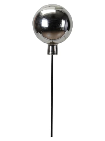 Dekoracja ogrodowa "Sphere" w kolorze srebrnym - wys. 19 x Ø 15 cm