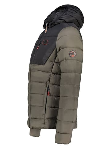 Steppjacke "Batilo" in Khaki/ Schwarz