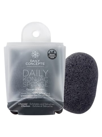 Konjac-Schwamm "Charcoal" in Schwarz