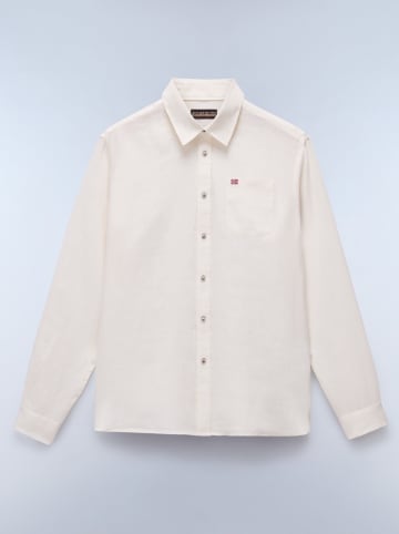 Leinen-Hemd - Regular fit - in Creme