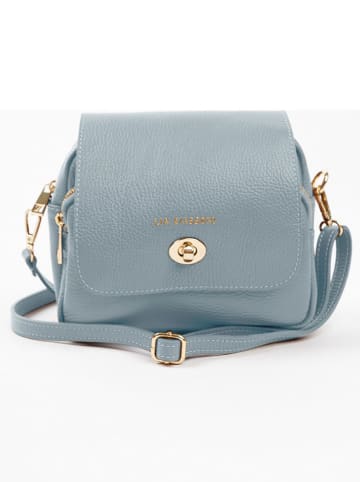 Leren schoudertas "Raganello" lichtblauw - (B)23 x (H)20 x (D)9 cm